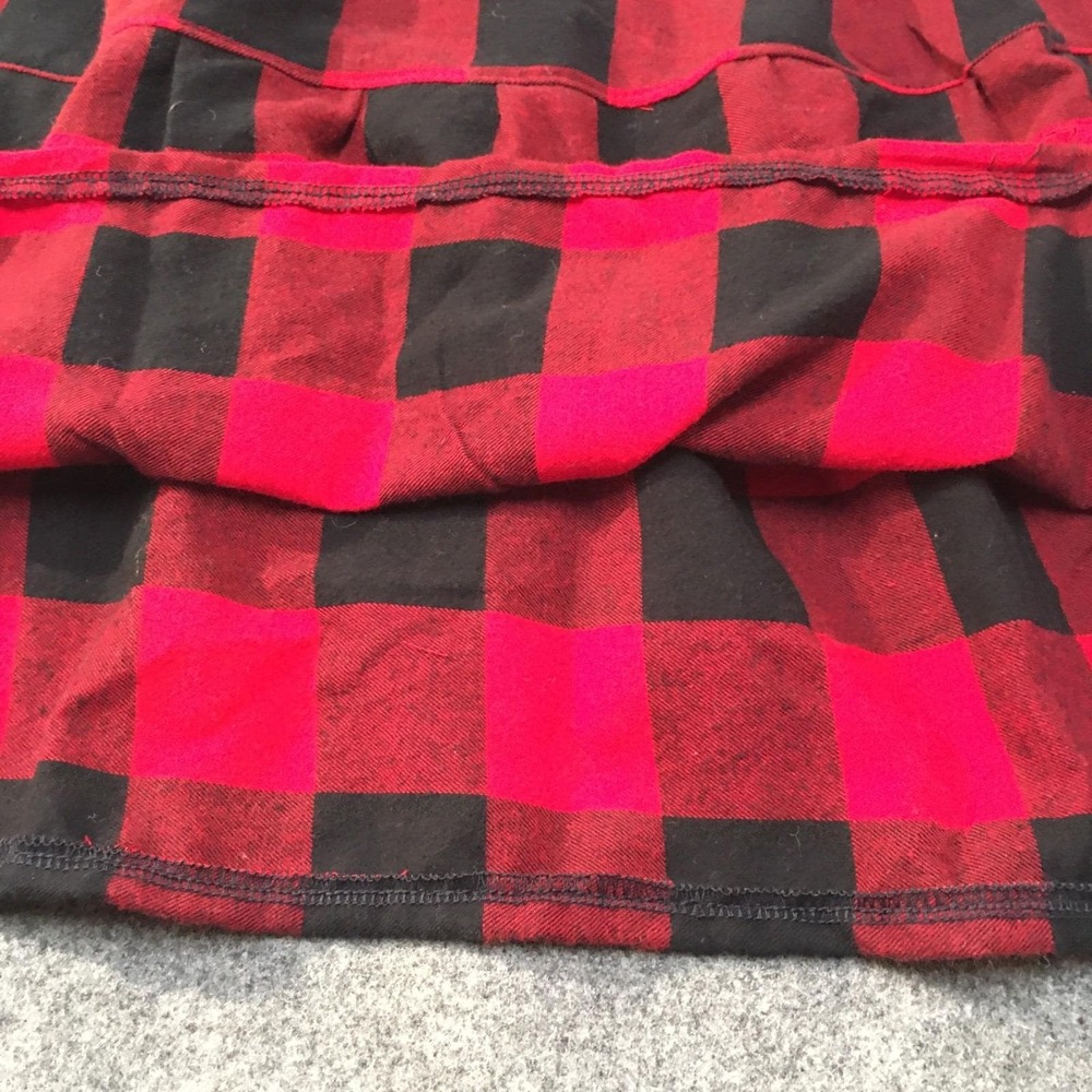 Skirt Flannel Girls M 8 Maxi Red Buffalo Plaid Ruffle Tier Mom and Pop's Kids - Picture 7 of 10